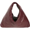 Kassl Anchor Small Oiled Canvas Top Handle Bag In Burgundy