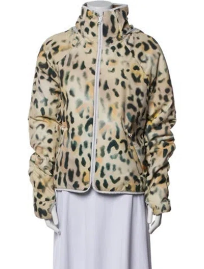 Pre-owned Kassl Animal Print Faux Fur Jacket In Neutral