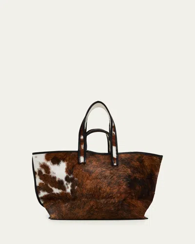 Kassl Cow-print Calf Hair Tote Bag