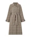 Kassl Distressed Checked Belted Jacket In Transparent