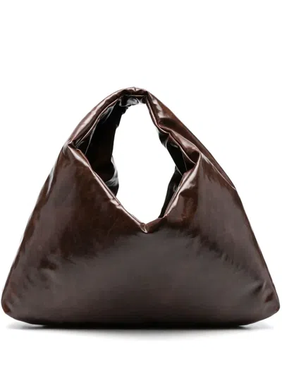Kassl Editions Anchor Cotton Tote Bag In Brown