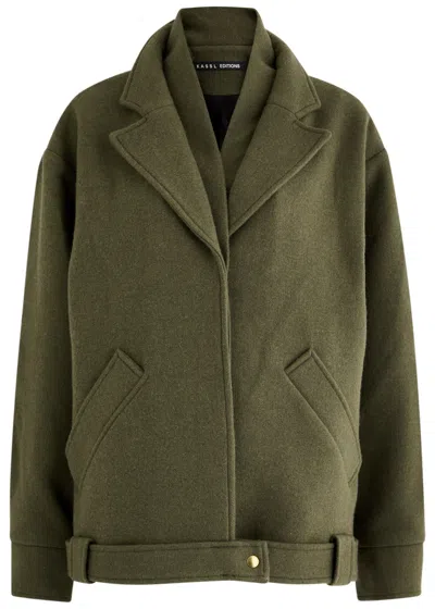 Kassl Editions Biker Wool-blend Jacket In Beige
