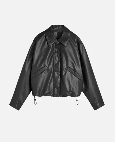 Kassl Editions Black Short Bomber Jacket