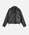 Kassl Editions Black Short Bomber Jacket In Black