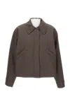 Kassl Editions Short Rubber Bomber Jacket In Brown