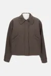 Kassl Editions Short Rubber Bomber Jacket In Gray