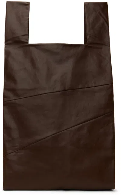 Kassl Editions Brown Susan Bijl Edition 'the New Shopping Bag' Tote In 076 Dark Brown