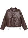 Kassl Editions Brown Short Oil Bomber Jacket In Braun