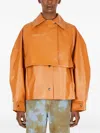Kassl Editions Pilot Oil Orange Coated Cotton-blend Jacket In Orange