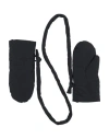 Kassl Editions Man Gloves Black Size M Polyester, Polyurethane In Black