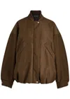Kassl Editions Padded Nylon Bomber Jacket In Brown