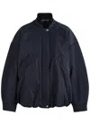Kassl Editions Padded Nylon Bomber Jacket In Navy