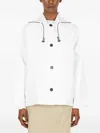 Kassl Editions Sailor Hooded Button Raincoat In White