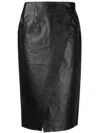 Kassl Editions Strap-detail Wrap Midi Skirt In Black