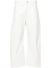 Kassl Editions Textured Straight Trousers In White
