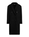 Kassl Editions Woman Coat Black Size 10 Wool, Polyamide, Cashmere In Black