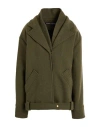 Kassl Editions Woman Coat Military Green Size 10 Wool, Nylon, Cotton