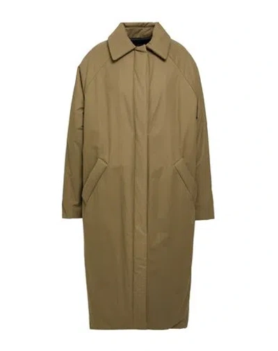 Kassl Editions Woman Coat Military Green Size 6 Cotton, Nylon