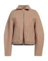 Kassl Editions Woman Jacket Camel Size 10 Merino Wool In Beige