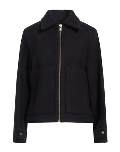 KASSL EDITIONS KASSL EDITIONS WOMAN JACKET MIDNIGHT BLUE SIZE 10 WOOL, NYLON, CASHMERE