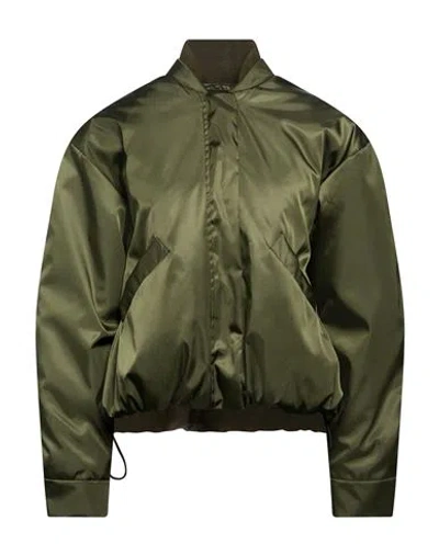 Kassl Editions Woman Jacket Military Green Size Xs Polyamide, Polyurethane, Cotton, Merino Wool