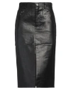 Kassl Editions Woman Midi Skirt Black Size 12 Cotton, Polyurethane, Elastane In Black