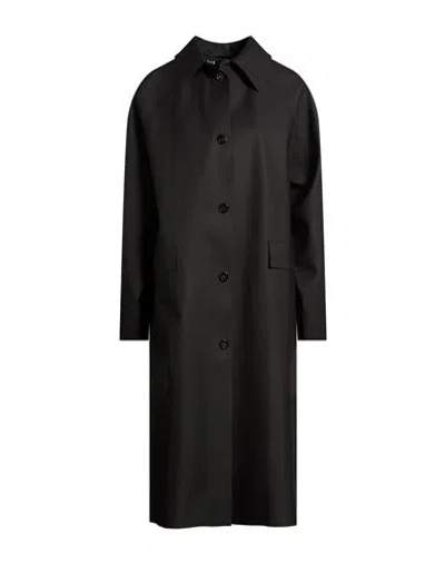 Kassl Editions Woman Overcoat & Trench Coat Black Size S Polyester, Polyurethane