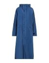 Kassl Editions Woman Overcoat & Trench Coat Blue Size M Polyester In Blue