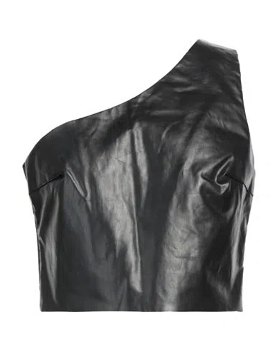 Kassl Editions Woman Top Black Size 8 Polyurethane, Cotton