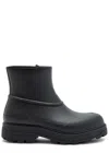 Kassl Editions X Tretorn Estelle Rubber Wellington Ankle Boots In Black