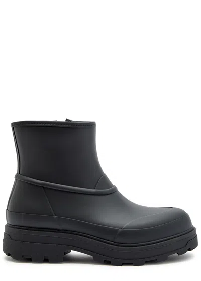 Kassl Editions X Tretorn Estelle Rubber Wellington Ankle Boots In Black