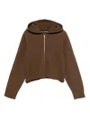 Kassl Editions Zip-up Hoodie In Brown