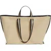 Kassl Large Contrast Trim Canvas Tote In Multi