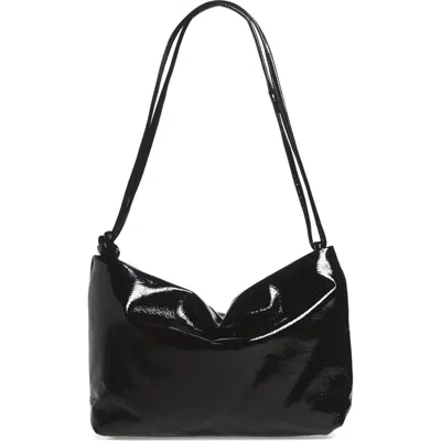 Kassl Loop Lacquered Shoulder Bag In Black 0001