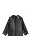 Kassl Original Coated Cotton-blend Jacket In Black