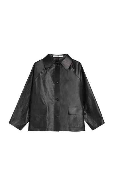 Kassl Original Coated Cotton-blend Jacket In Black