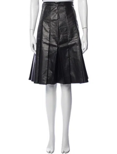Pre-owned Kassl Pleated Accents Midi Length Skirt W/ Tags In Blue