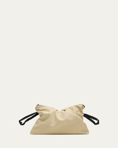 Kassl Pouch Canvas Clutch Bag In Beige