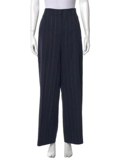 Pre-owned Kassl Striped Wide Leg Pants In Blue