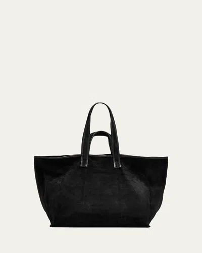 Kassl Suede Tote Bag In Black