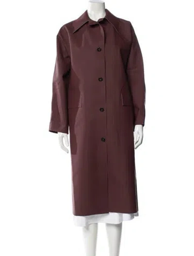 Pre-owned Kassl Trench Coat In Burgundy