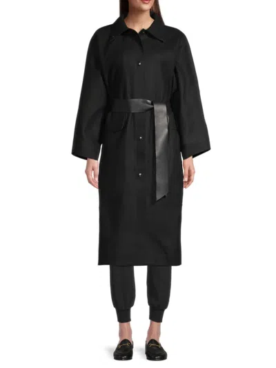 Kassl Women's Wool-blend Trench Coat In Black
