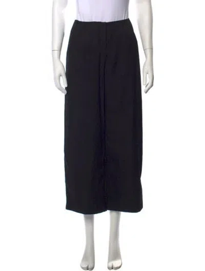 Pre-owned Kassl Wool Wide Leg Pants In Black