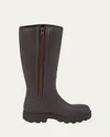 Kassl X Tretorn Ilse Zip Tall Rain Boots In Brown