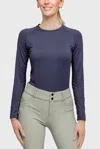 Kastel Denmark Long Sleeve Crewneck Top In Navy In Blue