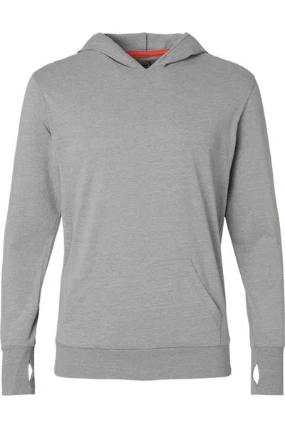 Kastlfel Recycledsoft Hooded Long Sleeve T-shirt In Grey