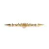Kasun Men's Collar Bar With Armoured Studded Sleeve Gold In Gold