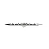 Kasun Men's Collar Bar With Armoured Studded Sleeve Silver In Silver