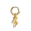 Kasun Men's Hand Of The Protector Earrings - August - Peridot - Gold Vermeil