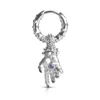 Kasun Men's Hand Of The Protector Earrings - December - Tanzanite - Silver